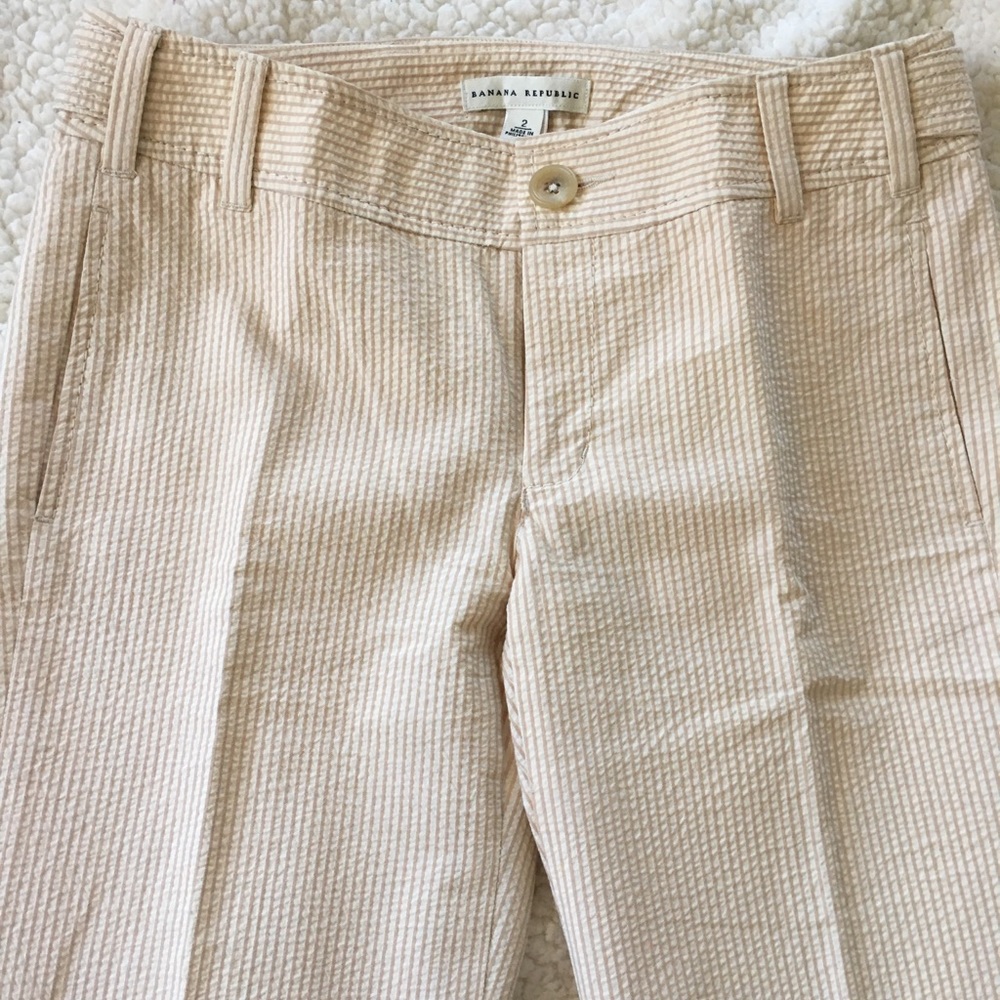 ⭐️4/$20⭐️ BR Cream Seersucker Pants
